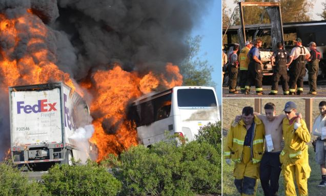 10 Tewas Akibat Bus Wisata Pelajar Tabrak Truk FedEx